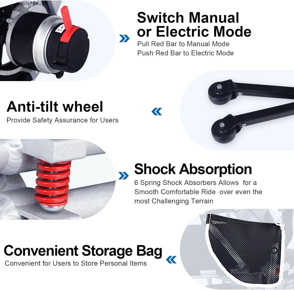 15 Miles Range Foldable Electric Wheelchair H139595