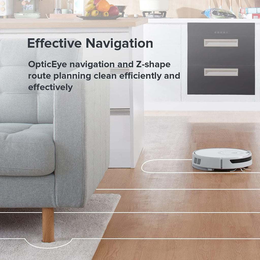 White Robot Vacuum Cleaner with 2500Pa Suction I225