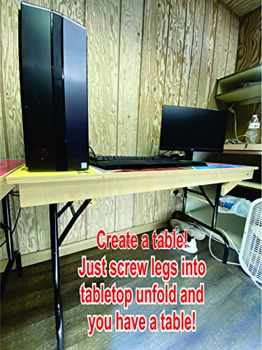 27 In Steel Powder Coated Gloss Black Folding Table Legs (4) Z95807