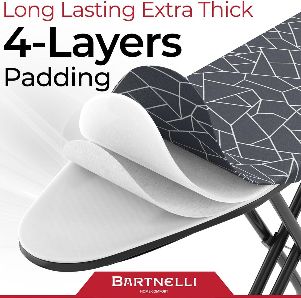 13x43 Ironing Board with Reinforced Steel Legs, Adjustable Height, 4-Layer Padding M66964