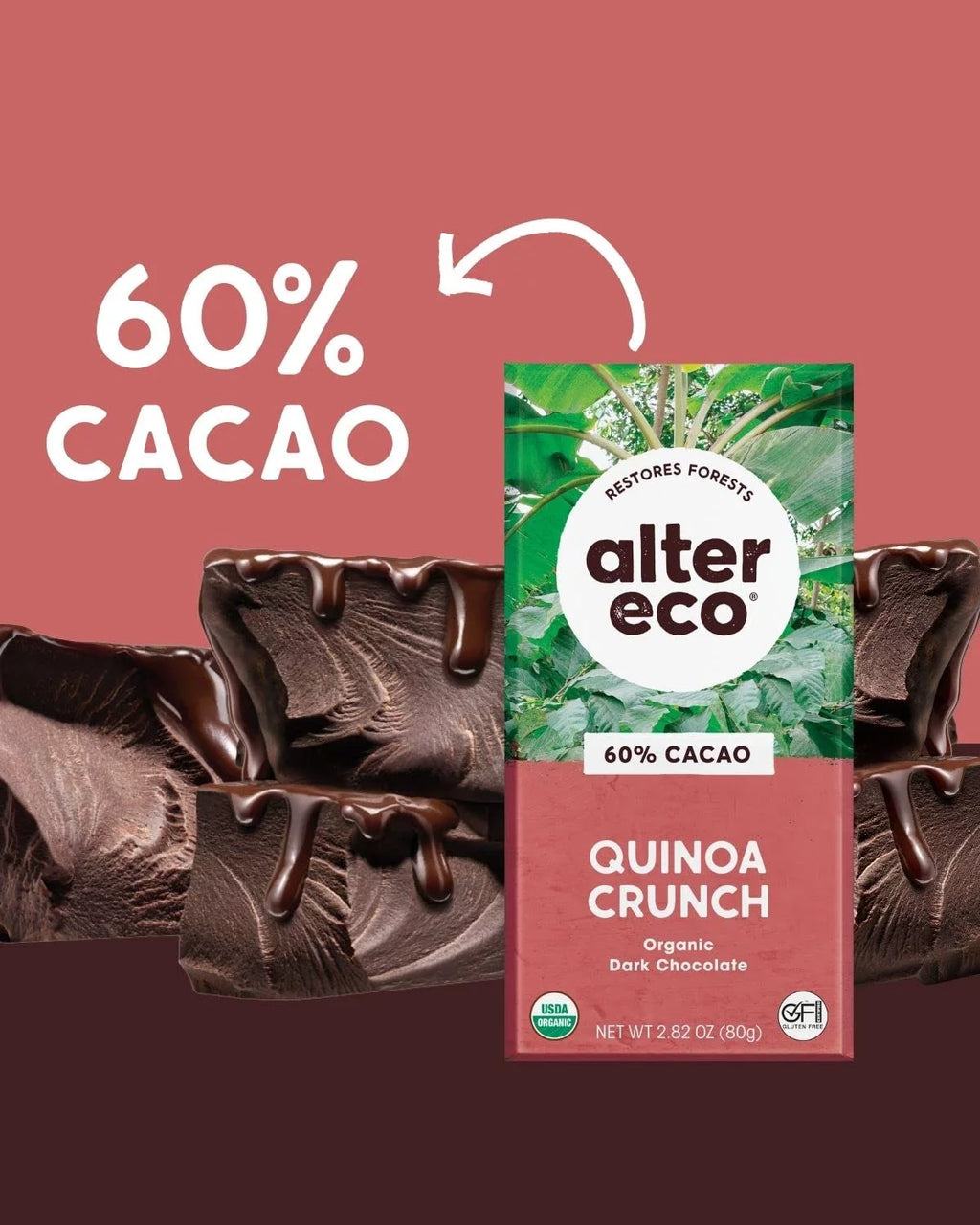 Organic Dark Chocolate Quinoa 2.82 oz Pack of 3 W162