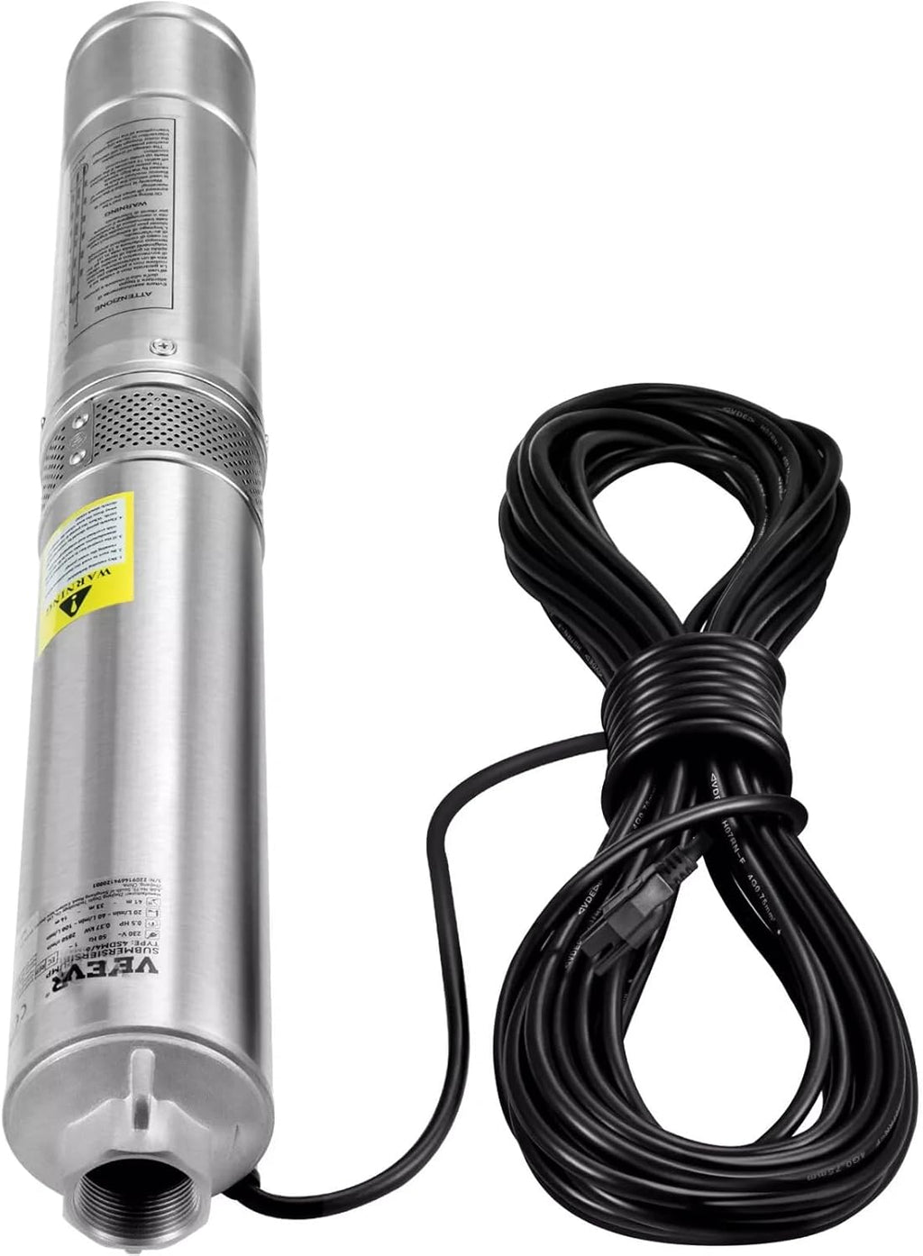 1/2HP 4" Deep Well Submersible Pump 28GPM 167ft Stainless Steel 115V D33385