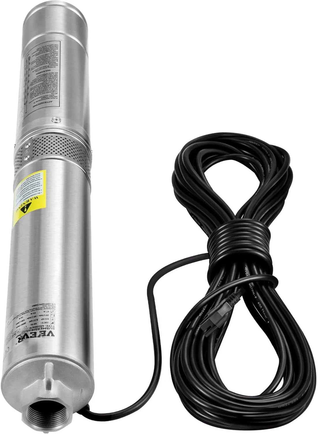 1/2HP 4" Deep Well Submersible Pump 28GPM 167ft Stainless Steel 115V D33385