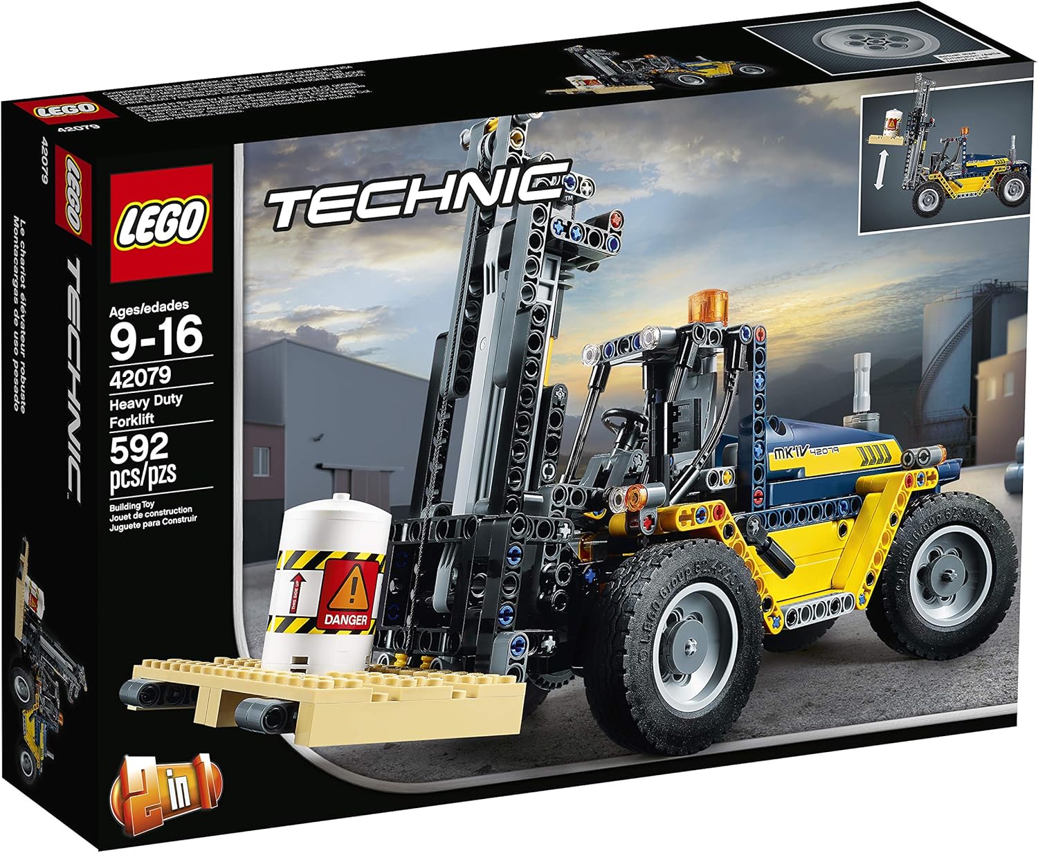 Heavy Duty Forklift Building Kit (592 Pieces) S2163