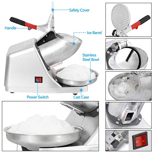 Electric Ice Shaver Ice Crusher Snow Cone Maker 300W 145 lbs R983757