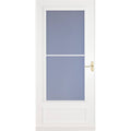 White Mid-View Wood Core Storm Door O1551