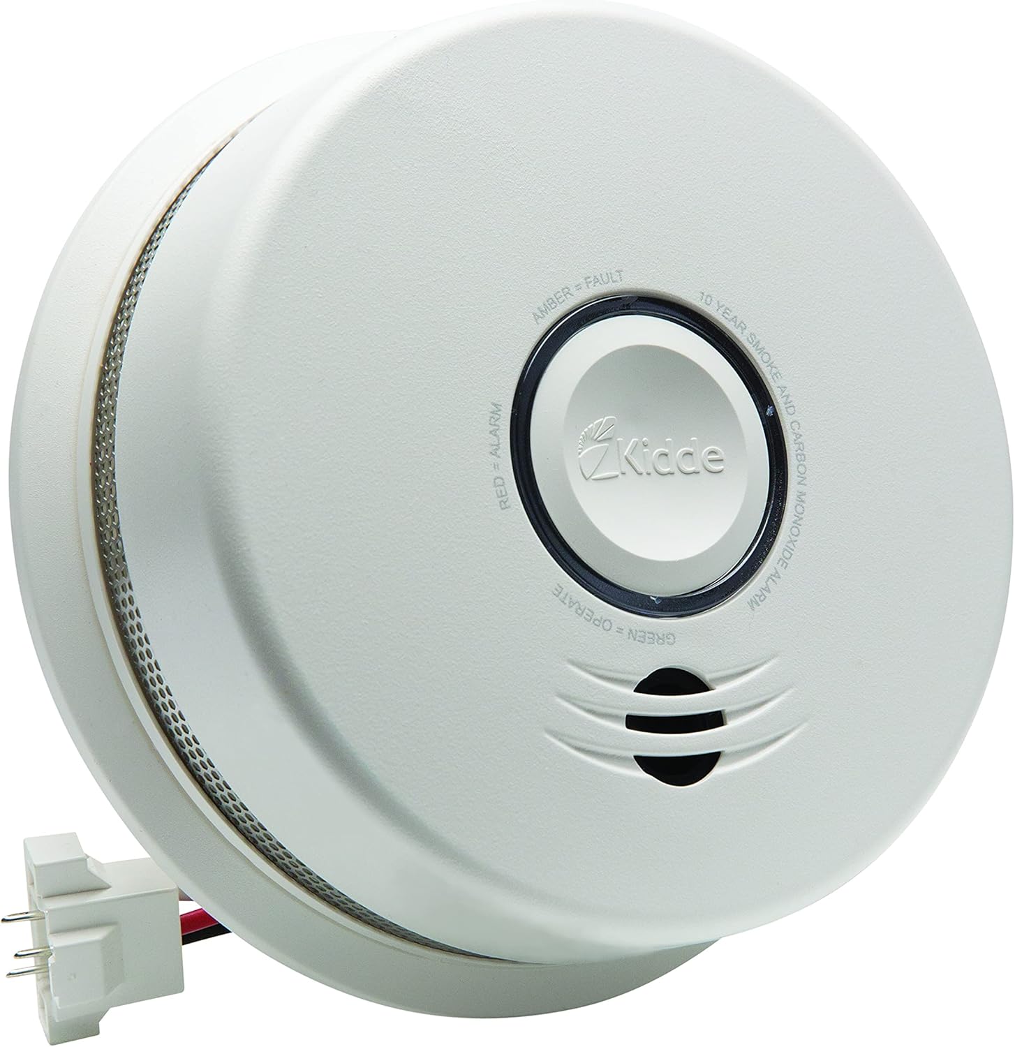 Wireless Hardwired Smoke Detector with 10-Year Battery Backup and Photoelectric Sensor U469