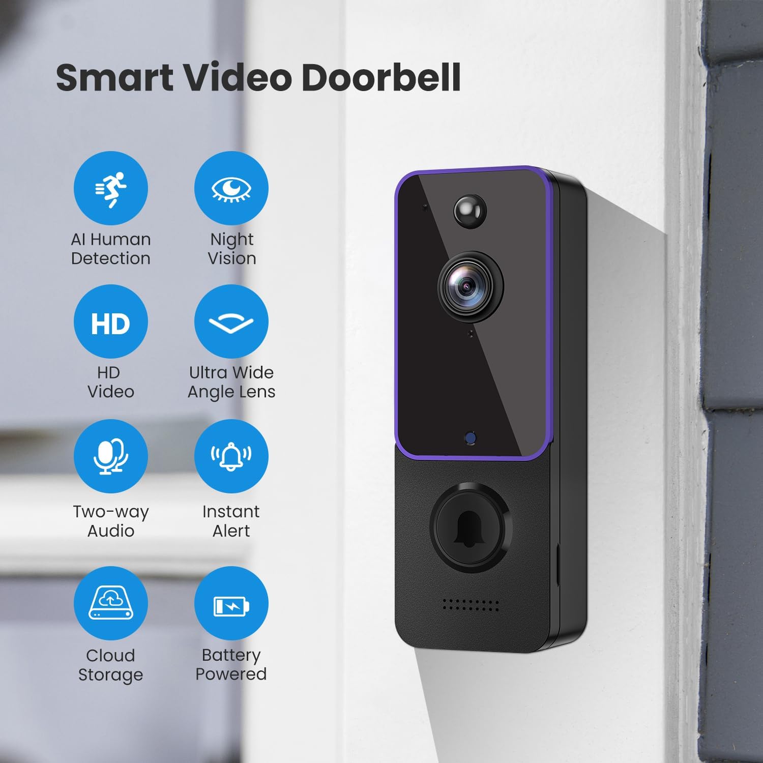 Wireless Doorbell Camera with Night Vision J605