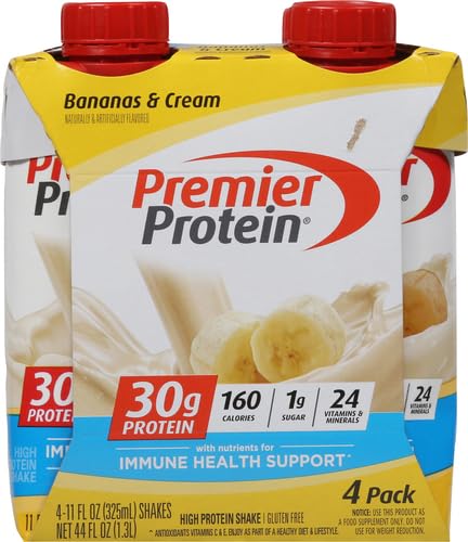 30g Shakes Bananas and Cream, 44 Fl Oz, Pack of 4 V894