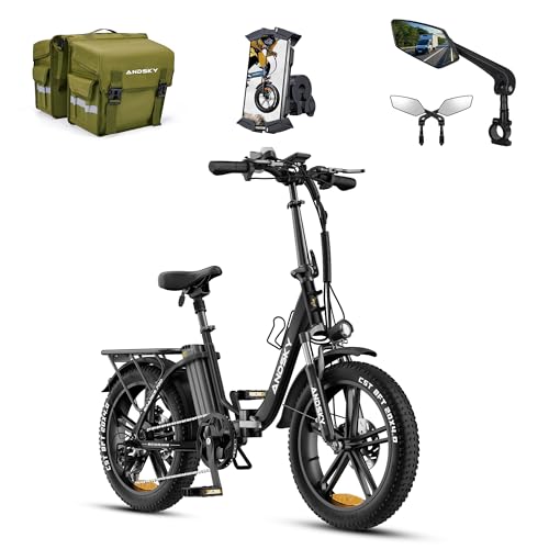750W 48V 768WH Removable Battery Foldable 20''×4.0" Fat Tire Electric Bike S97090