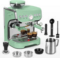 15 Bar Espresso Machine with Grinder and Steam Wand, 68Oz Water Tank, Green U75472