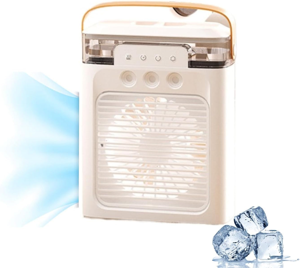 Mini Air Cooler Portable Air Conditioner Evaporative Air Cooler Cordless Desktop Cooling Fan B890455