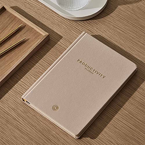 3-Month Productivity Planner, A5 Undated Quarterly Planner (Black) B307349