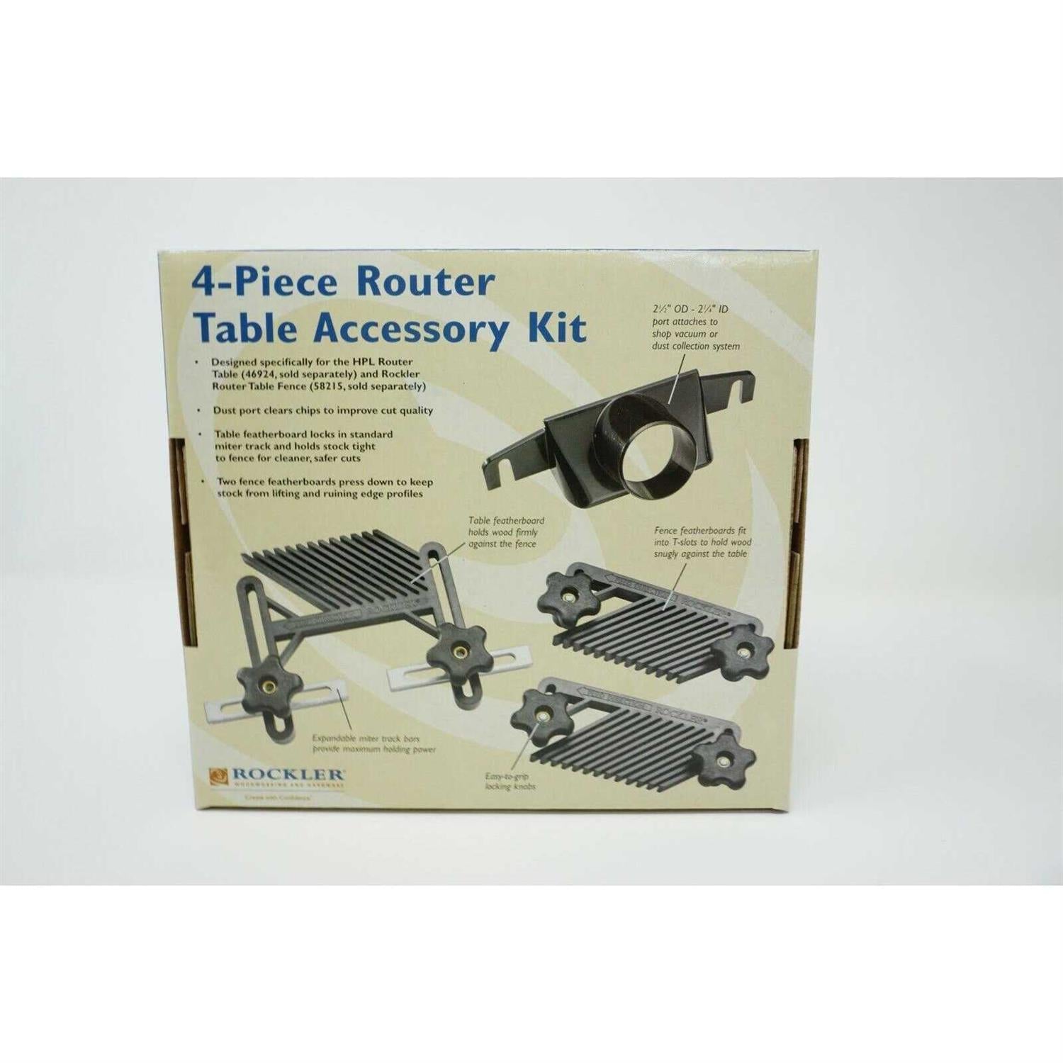 Router Table Accessory Kit Includes Fence Featherboards & Dust Port Q455307