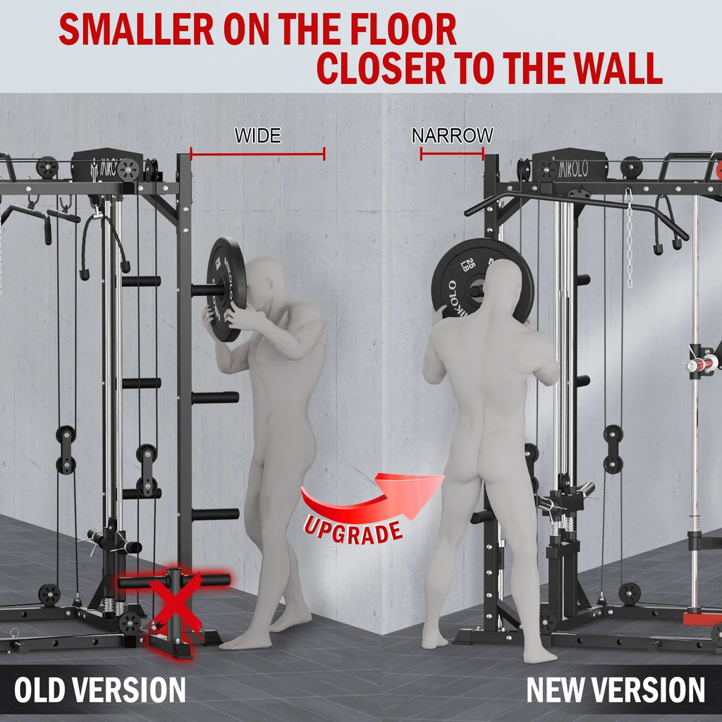 2000lbs Squat Rack with Weight Bench Combo V90134