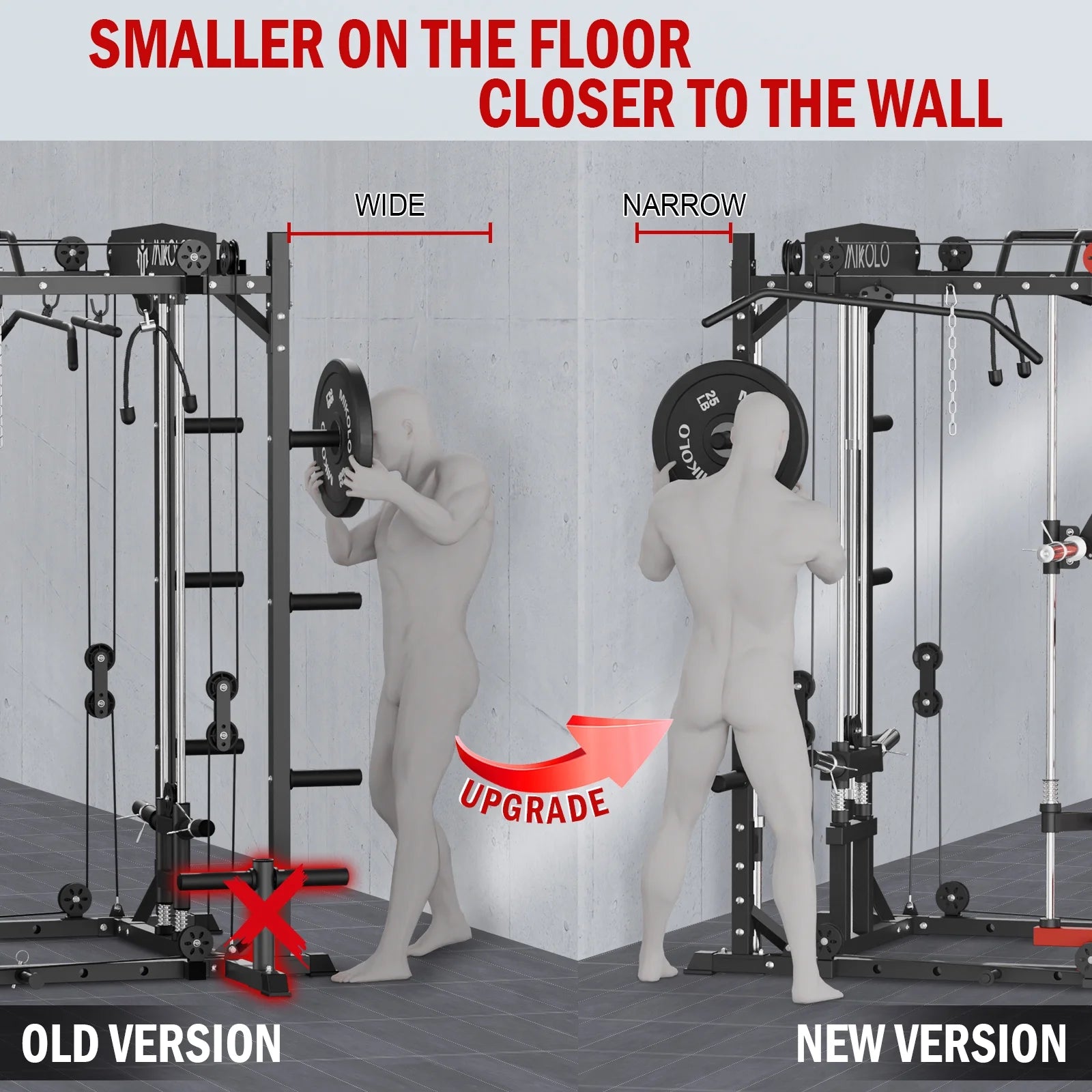 2000lbs Squat Rack with Weight Bench Combo V90134