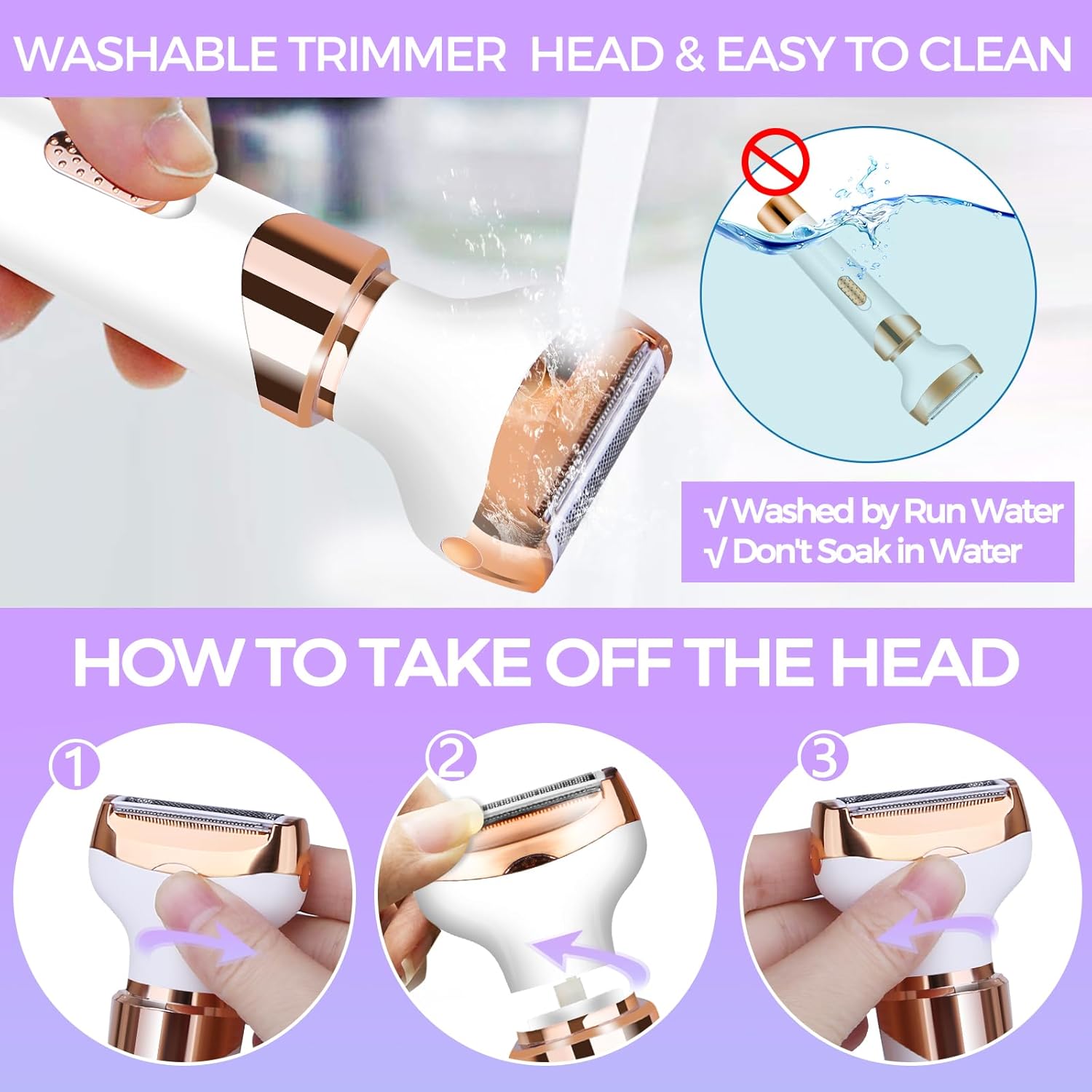 4 in 1 Rechargeable Electric Razor for Women X139