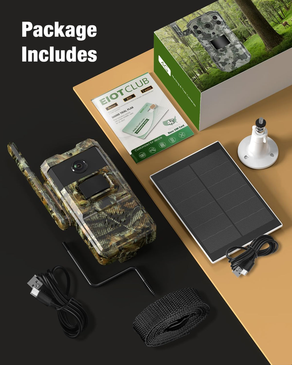4G LTE Cellular Trail Camera with Solar Power D365