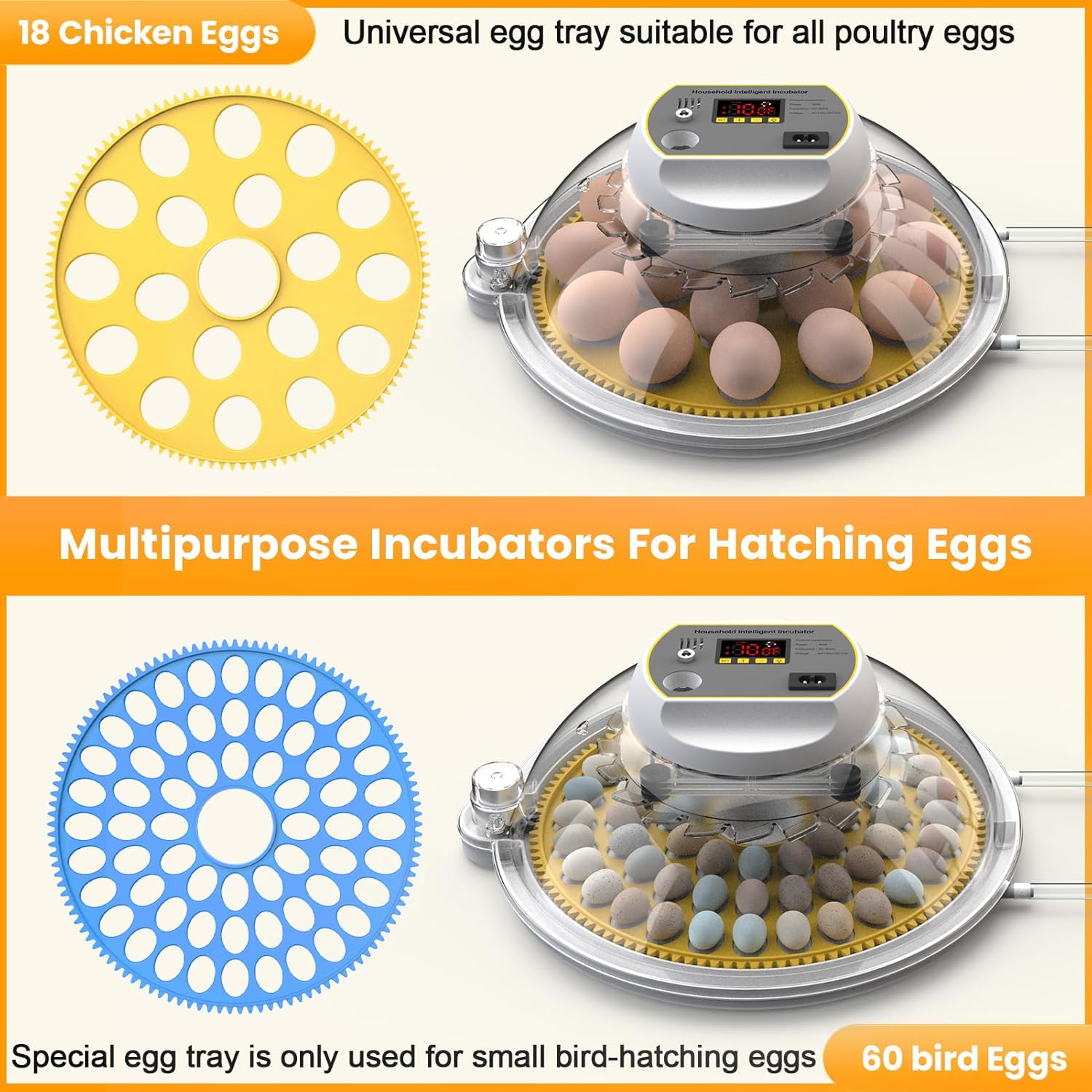 18-60 Eggs Incubator with Automatic Egg Turning and Auto Water Adding N953685