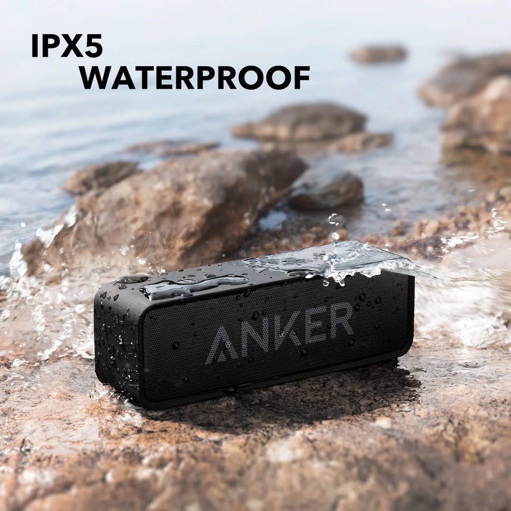 Black Portable Bluetooth Speaker Waterproof 24H Playtime Q108843