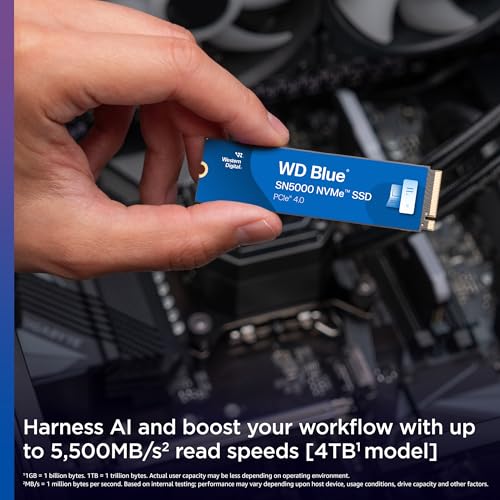 500GB WD Blue SN580 NVMe Internal Solid State Drive SSD - Gen4 x4 PCIe 16Gb/s, M.2 2280 K21242
