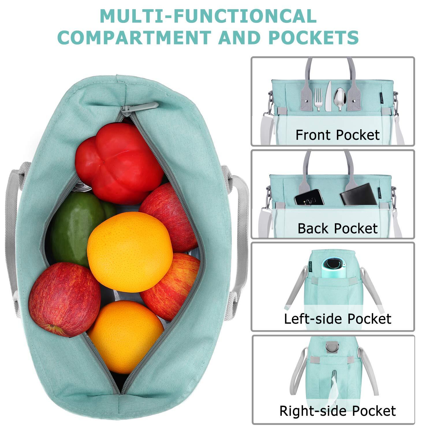 Large Insulated Lunch Tote with Shoulder Strap K297