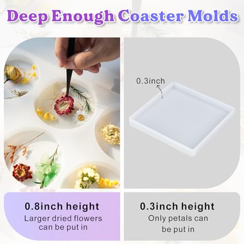 Large 6 Cavity Round Silicone Coaster Molds C25623