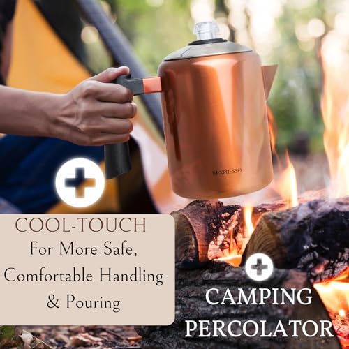 52 oz 12 Cup Stainless Steel Coffee Percolator C428