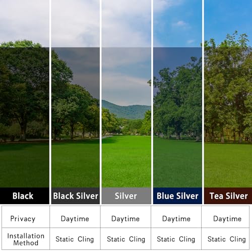 Black 23.62Inch X 13.1Feet Window Privacy Film N194044