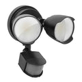 15W 1500 Lumen LED Security Lights with Motion Sensor Outdoor, 3000K/5000K Light, IP65 Waterproof, Dusk to Dawn, Dual-Head Flood Wall Light (Black) W116