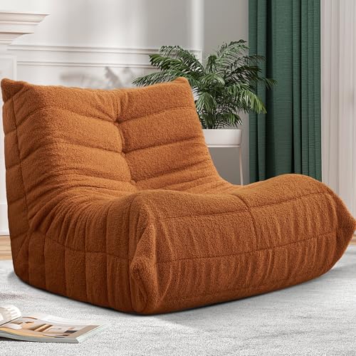Black Plush Bean Bag Chair with Memory Foam N8359