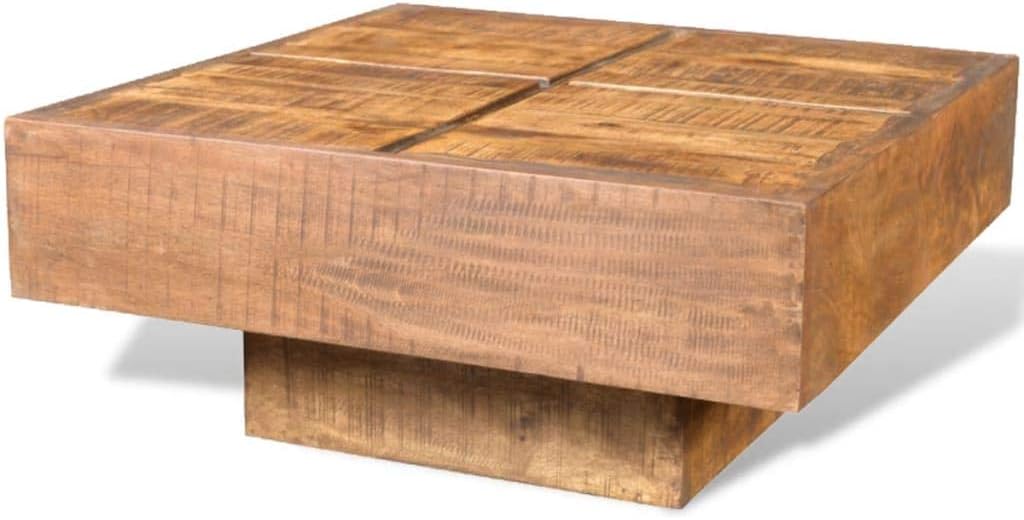 Brown Square Solid Mango Wood Coffee Table H65669