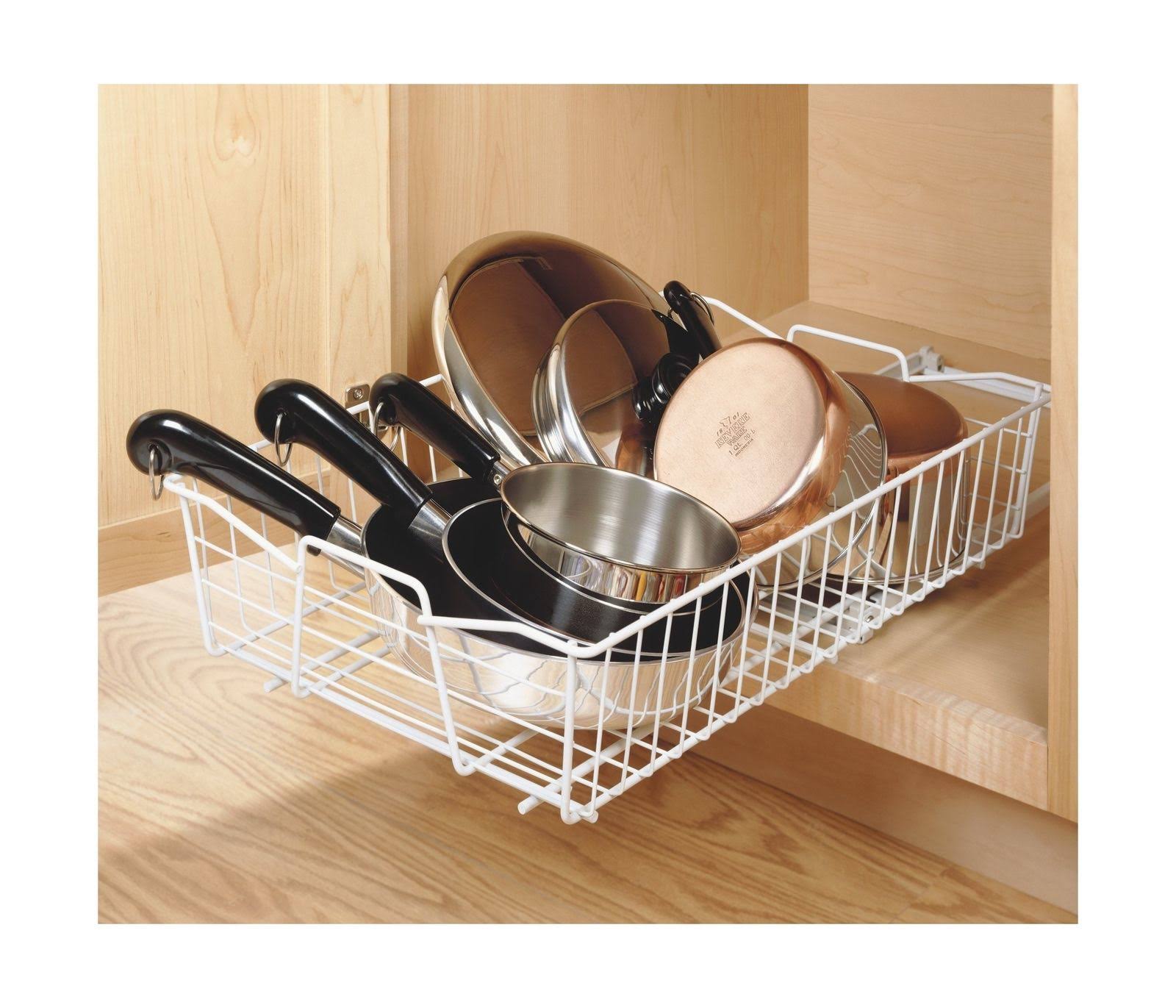 White 14-inch Wide Cabinet Organizer A6453
