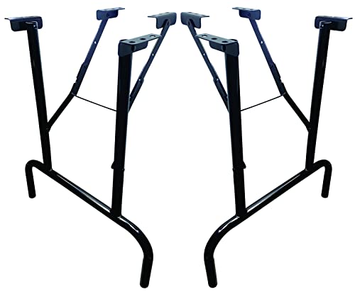 27 In Steel Powder Coated Gloss Black Folding Table Legs (4) Z95807
