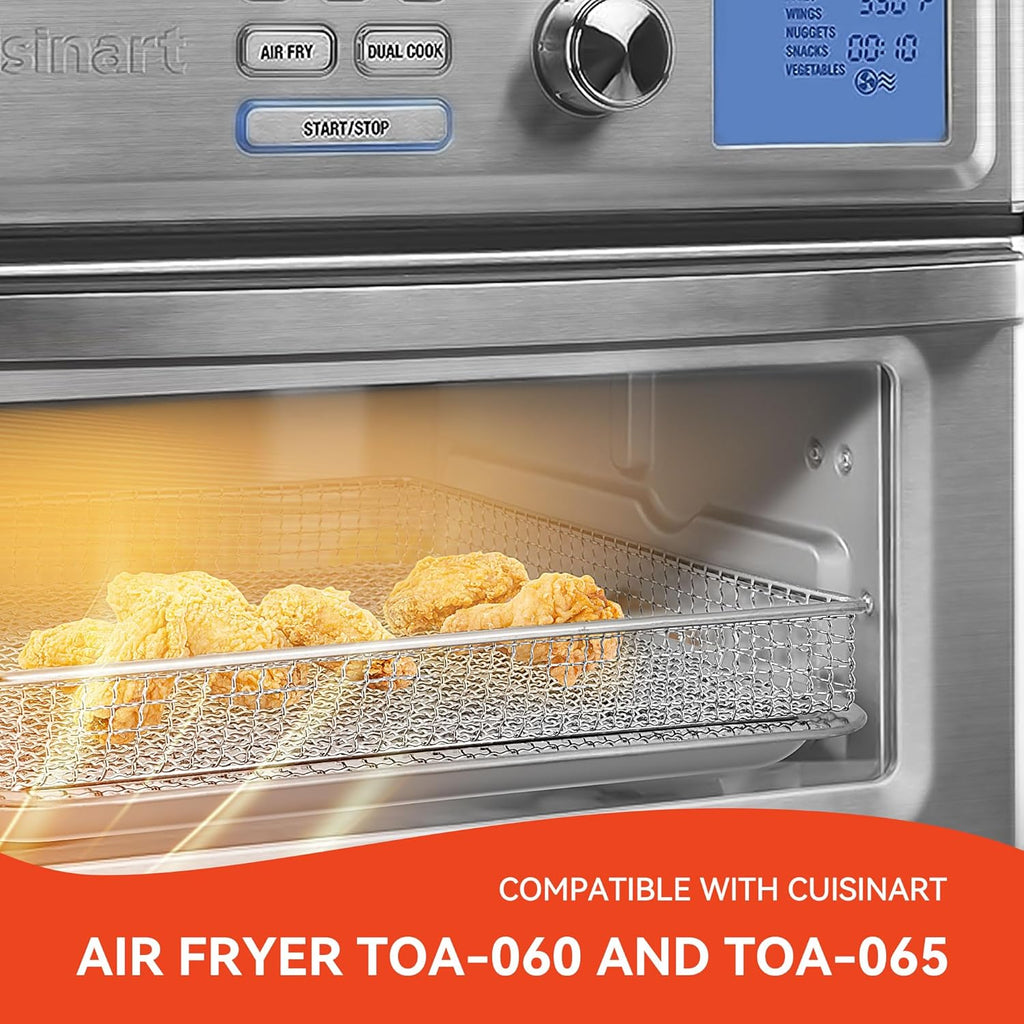 Stainless Steel Air Fryer Basket and Baking Tray (1 Set) I173