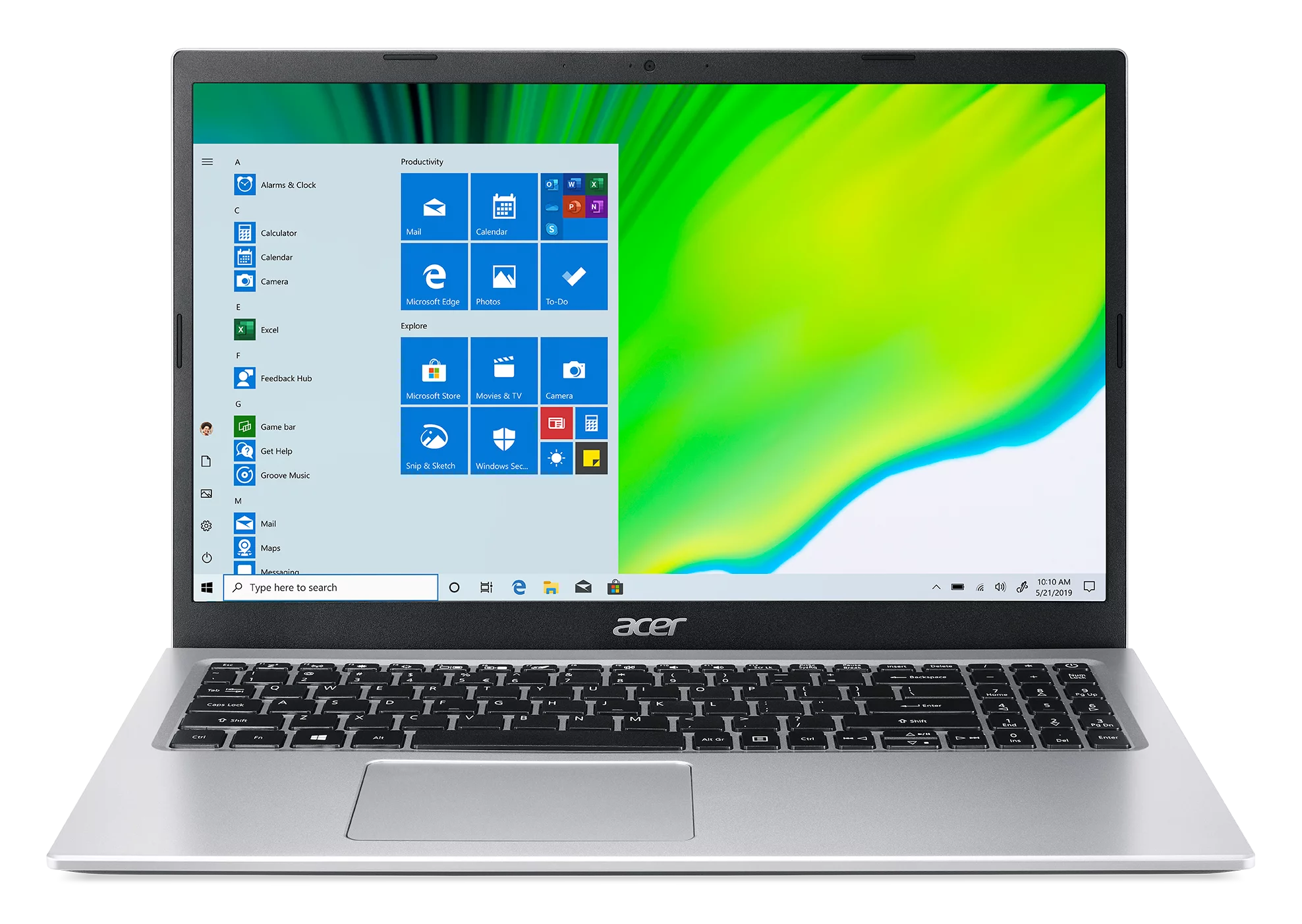 15.6" Full HD Display Intel Celeron N4500 4GB DDR4 128GB eMMC Pure Silver Windows 11 Home Laptop R61525