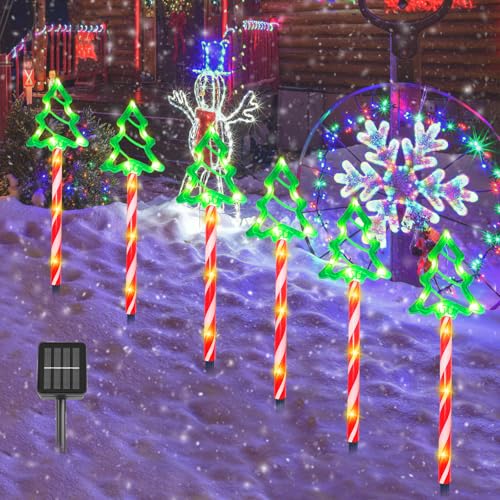 6 Pack Solar Christmas Pathway Lights X2296