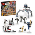 LEGO Star Wars Clone Trooper & Battle Droid Battle Pack Set, Buildable Toy Speeder Bike Vehicle, Tri-Droid and Defensive Post, 75372 D933553