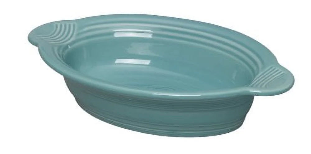 Turquoise Small Oval Casserole Baker Dish N2829
