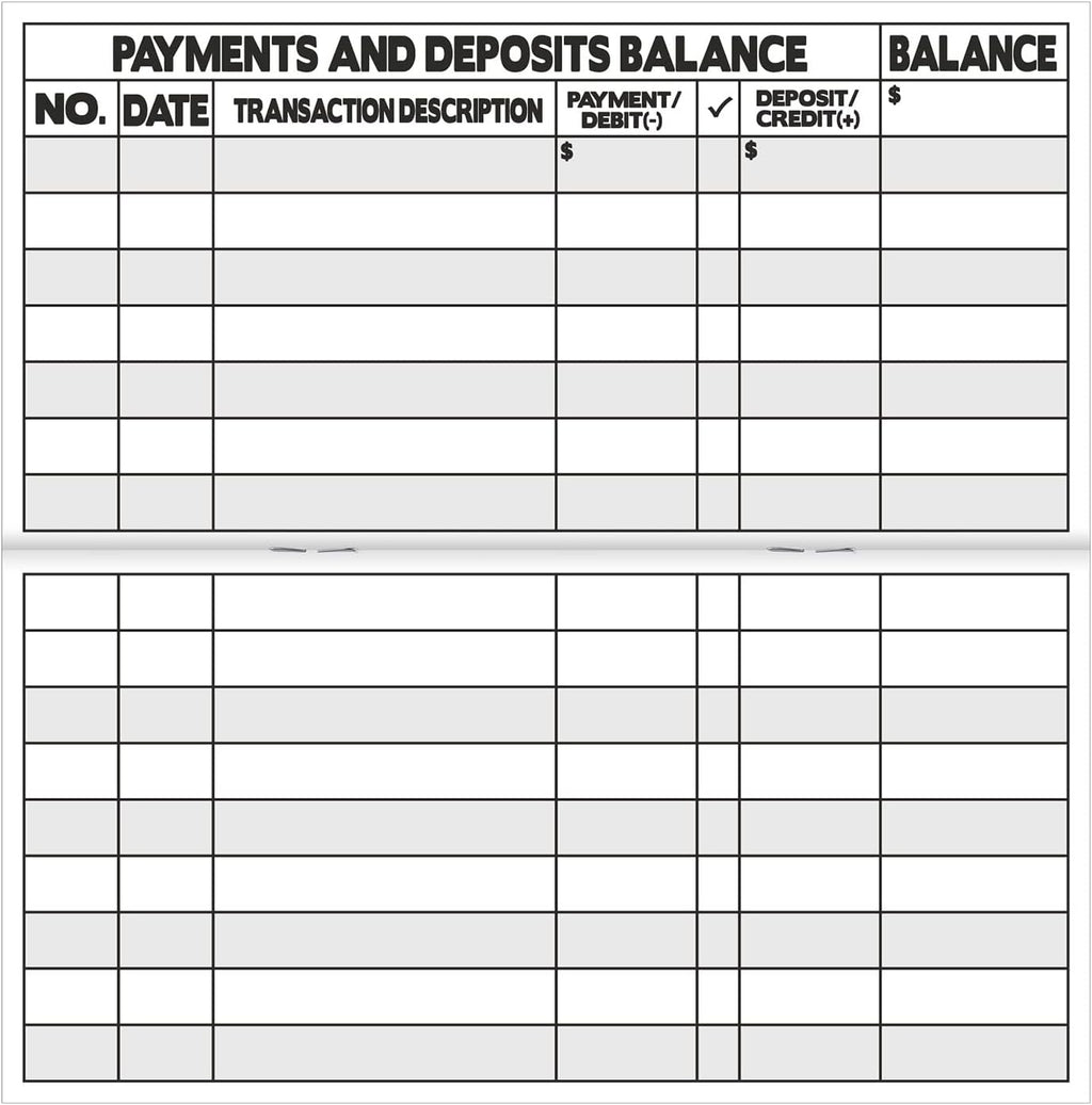 16 Pcs Large Print Checkbook Register D321