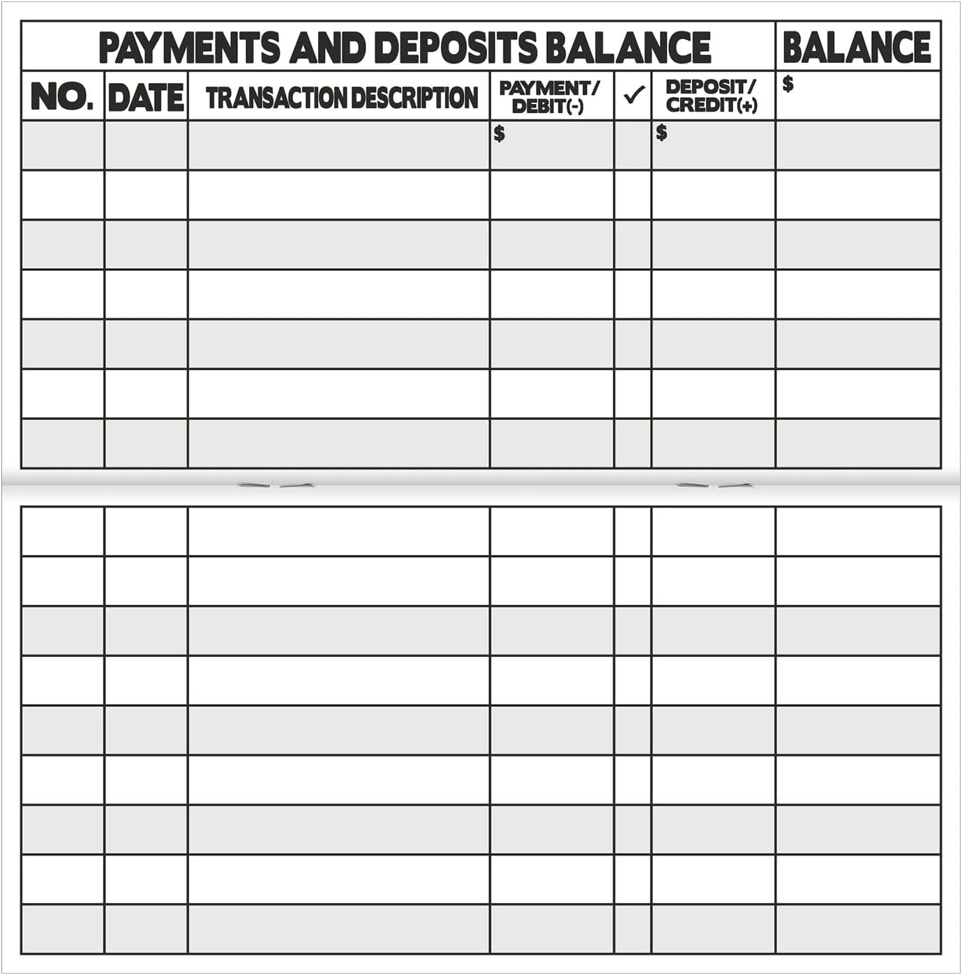 16 Pcs Large Print Checkbook Register D321