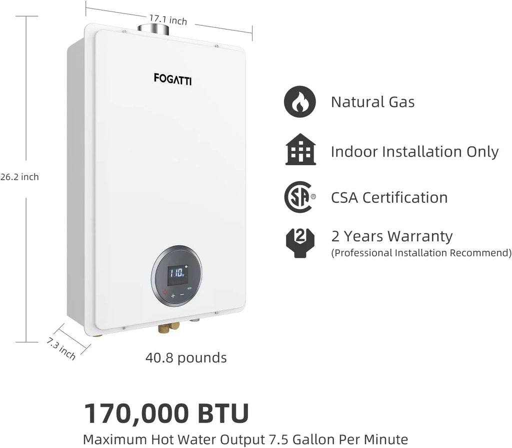 7.5 GPM Natural Gas Tankless Water Heater Z923