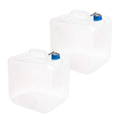 2 Pack 5.3 Gallon Collapsible Water Container with Spigot B389598