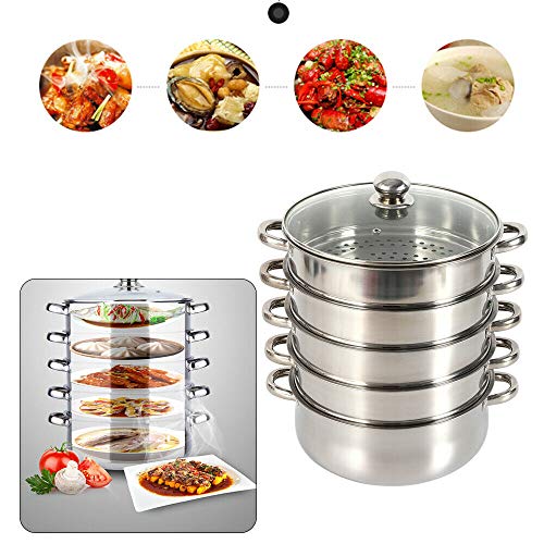 3 Tier Stainless Steel Steamer Pot with Lid V96478