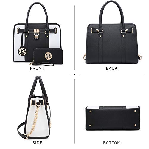 Top Handle Satchel Tote Shoulder Hobo Bag with Wallet Set 2pcs E607