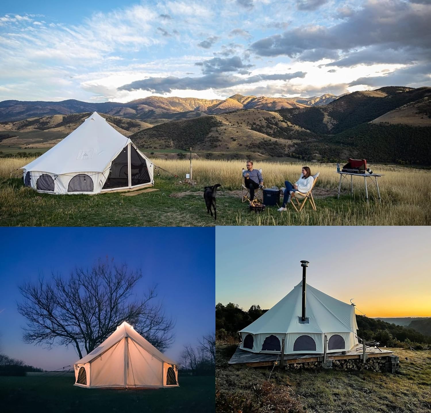 Canvas Bell Tent with Stove Jack O976248