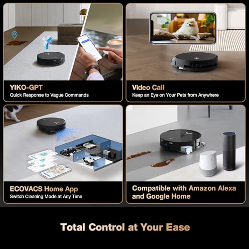 Robot Vacuum and Mop, 18,500Pa Suction, 18mm Auto-Lift V995