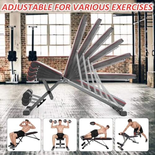 Adjustable Weight Bench, Foldable Folding Bench 330 lbs Capacity, Decline Incline Flat G365483
