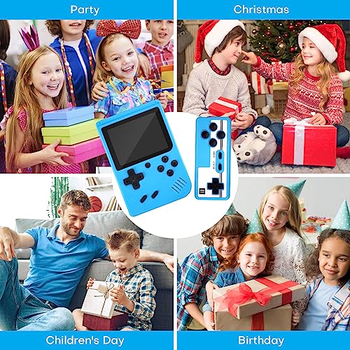 Handheld Retro Video Game Console with 3.0 Inch Screen (Blue-800 Games) N46226