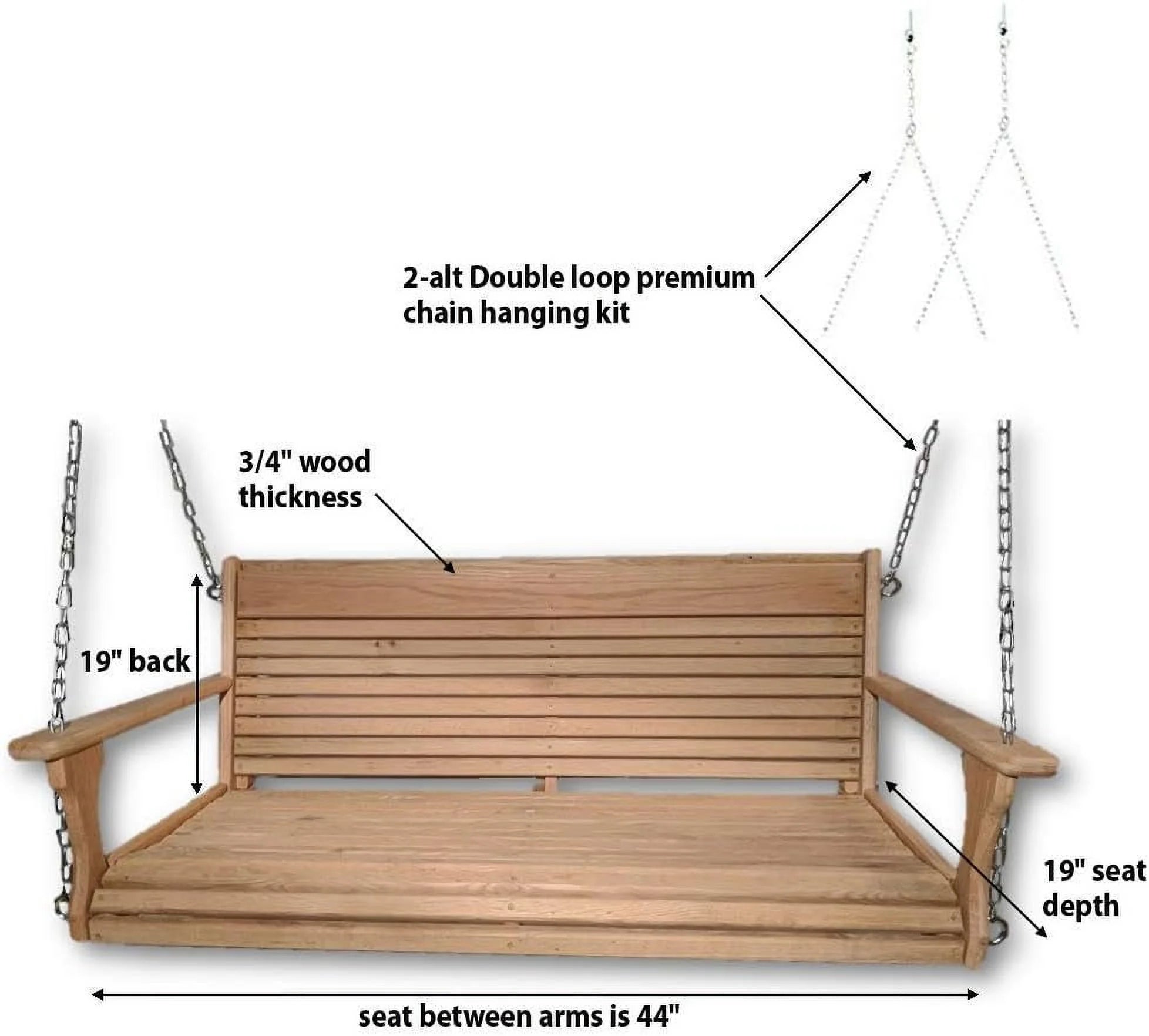 Wood Porch Swing O458